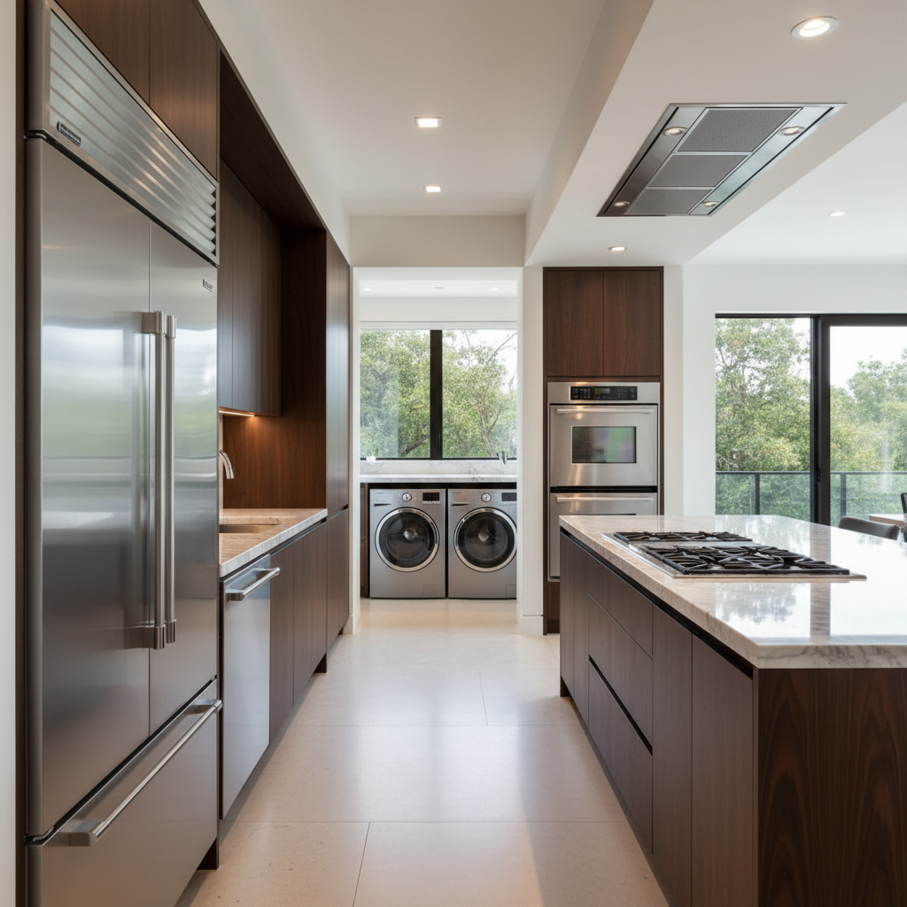 Premium appliance suite in a luxury residential environment